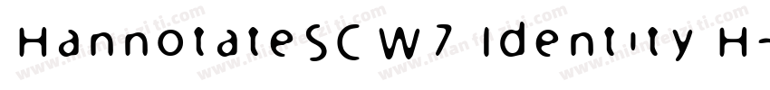 HannotateSC W7 Identity H字体转换